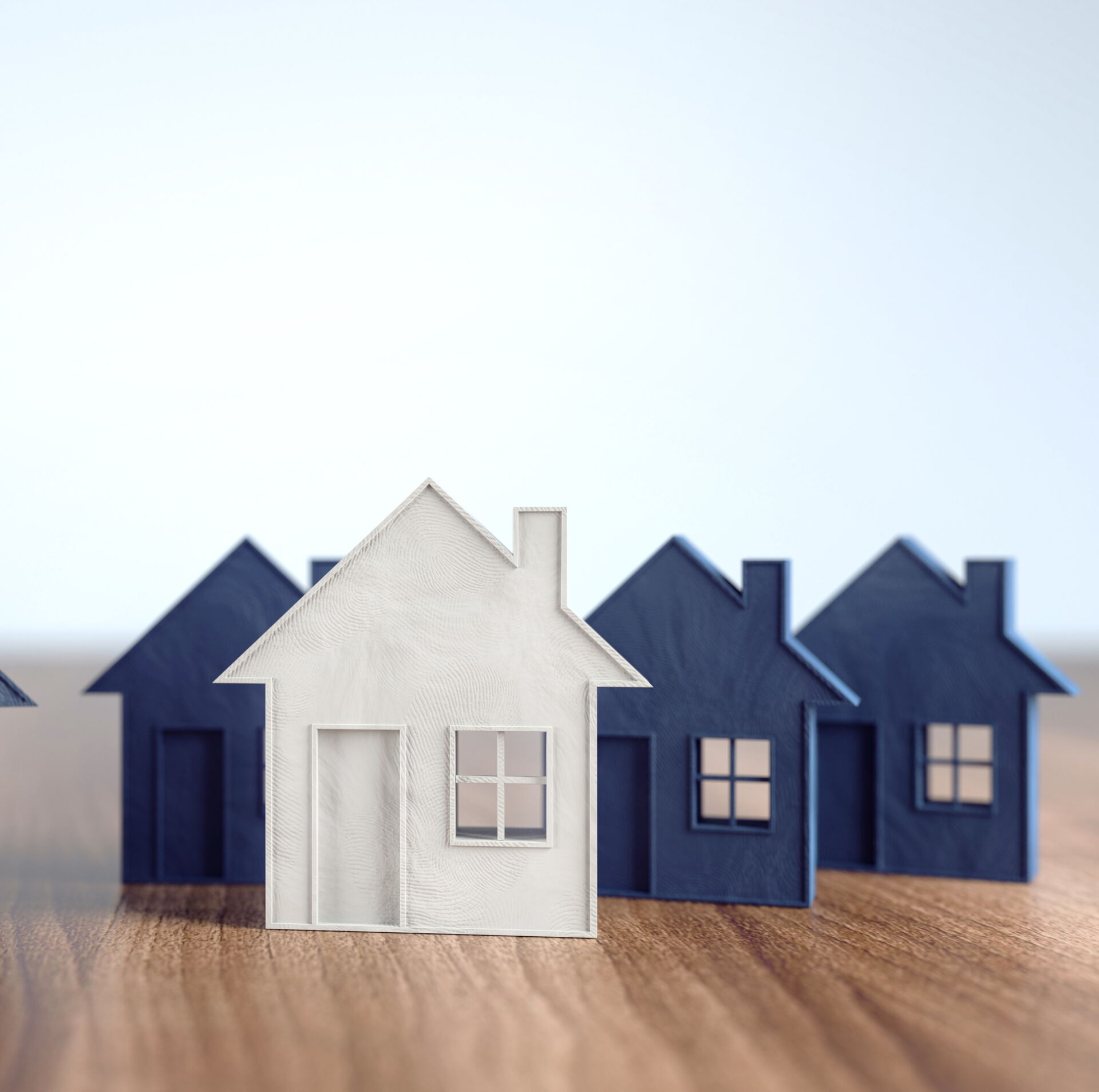 Modernes Einfamilienhaus mit Vorgarten und Einfahrt